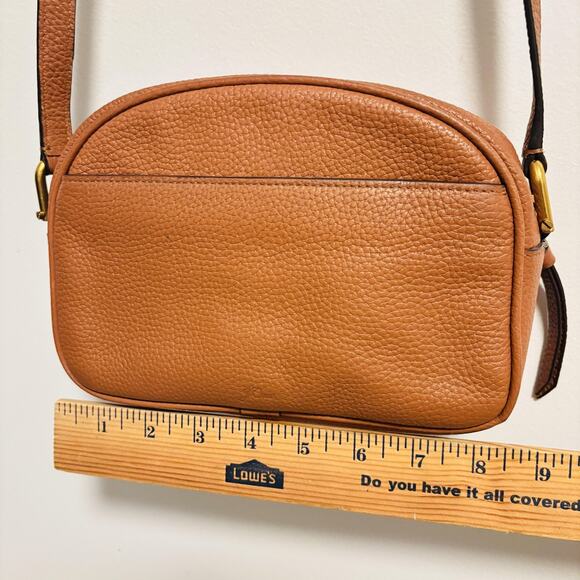 J Crew Bag Womens One Size Brown Pebbled Leather Crossbody Purse Monogram - Picture 10 of 12